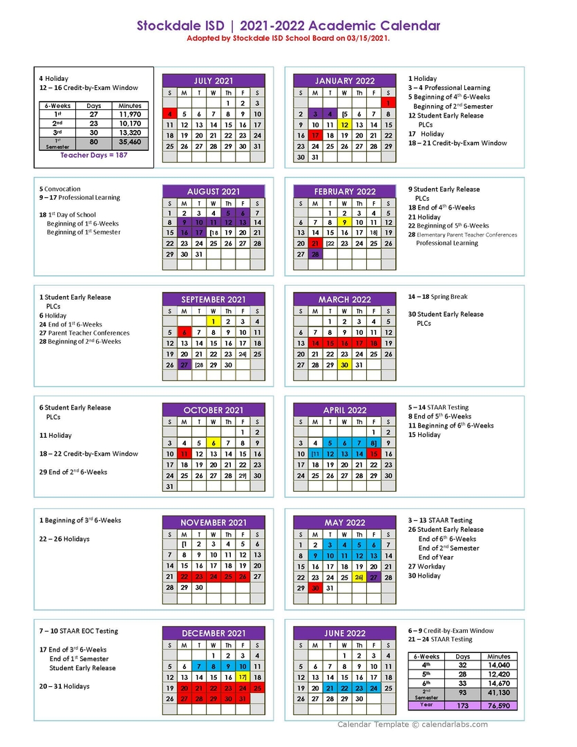 2020-2021 Adopted Academic Calendar